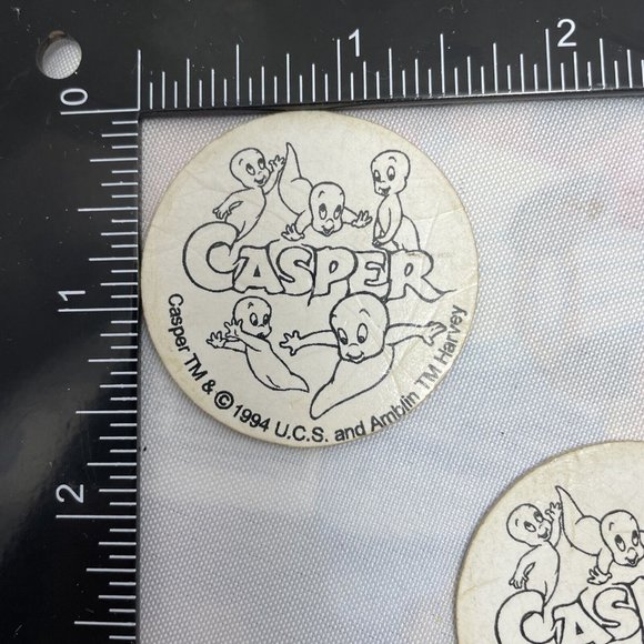 Vintage Game Pog Classics Milk Cap Milkcap Marker Casper Ghost Lot Of 5 - Picture 9 of 12